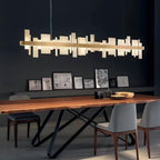 Honice Flake LED Alabaster Chandelier by Bling Lighting Studio