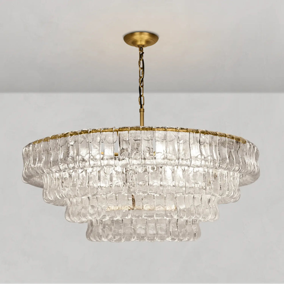 Ghiaccio Round Chandelier by Bling Lighting Studio