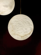 Galaxy Contemporary Italian Alabaster Globe Chandelier material and finish detail