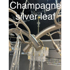 Lukas Oval Branching Brass Linear Teardrop Chandelier by Bling Lighting Studio
