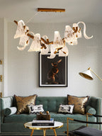 Icarus Wings Horizontal Branch Chandelier by Bling Lighting Studio