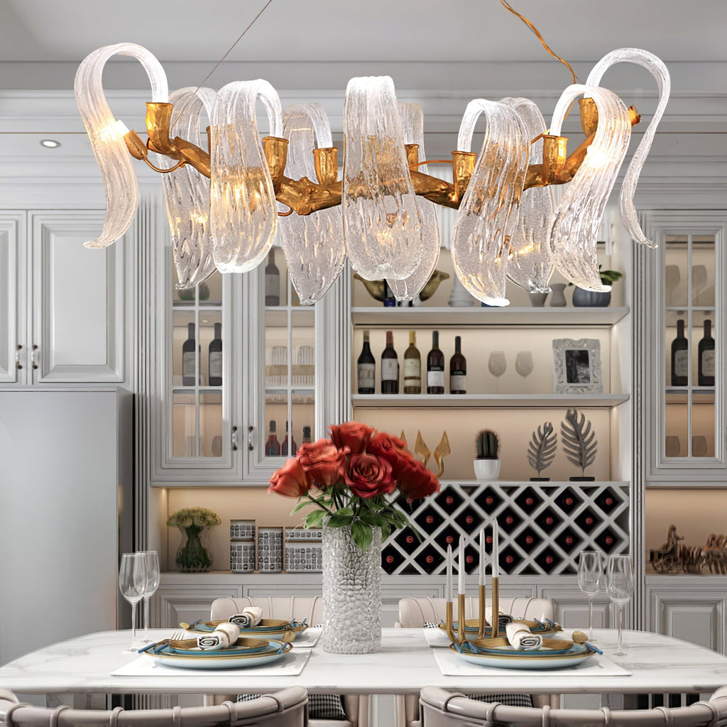 Icarus Wings Horizontal Branch Chandelier by Bling Lighting Studio