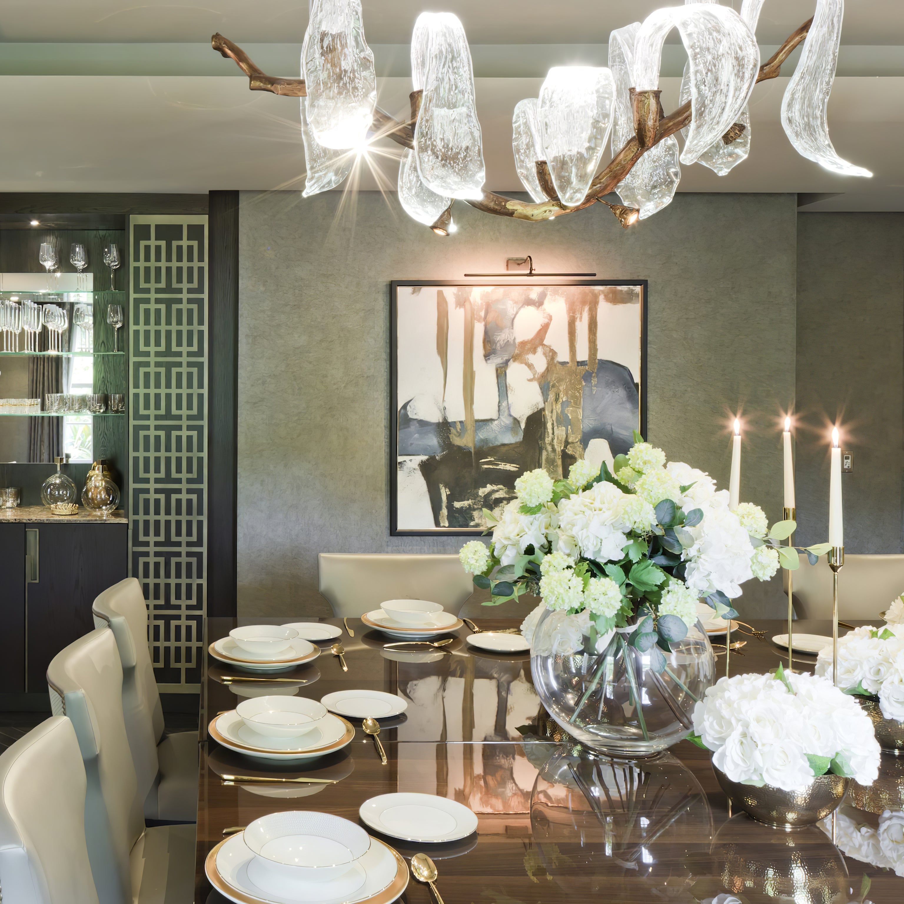 Icarus Wings Horizontal Branch Chandelier by Bling Lighting Studio