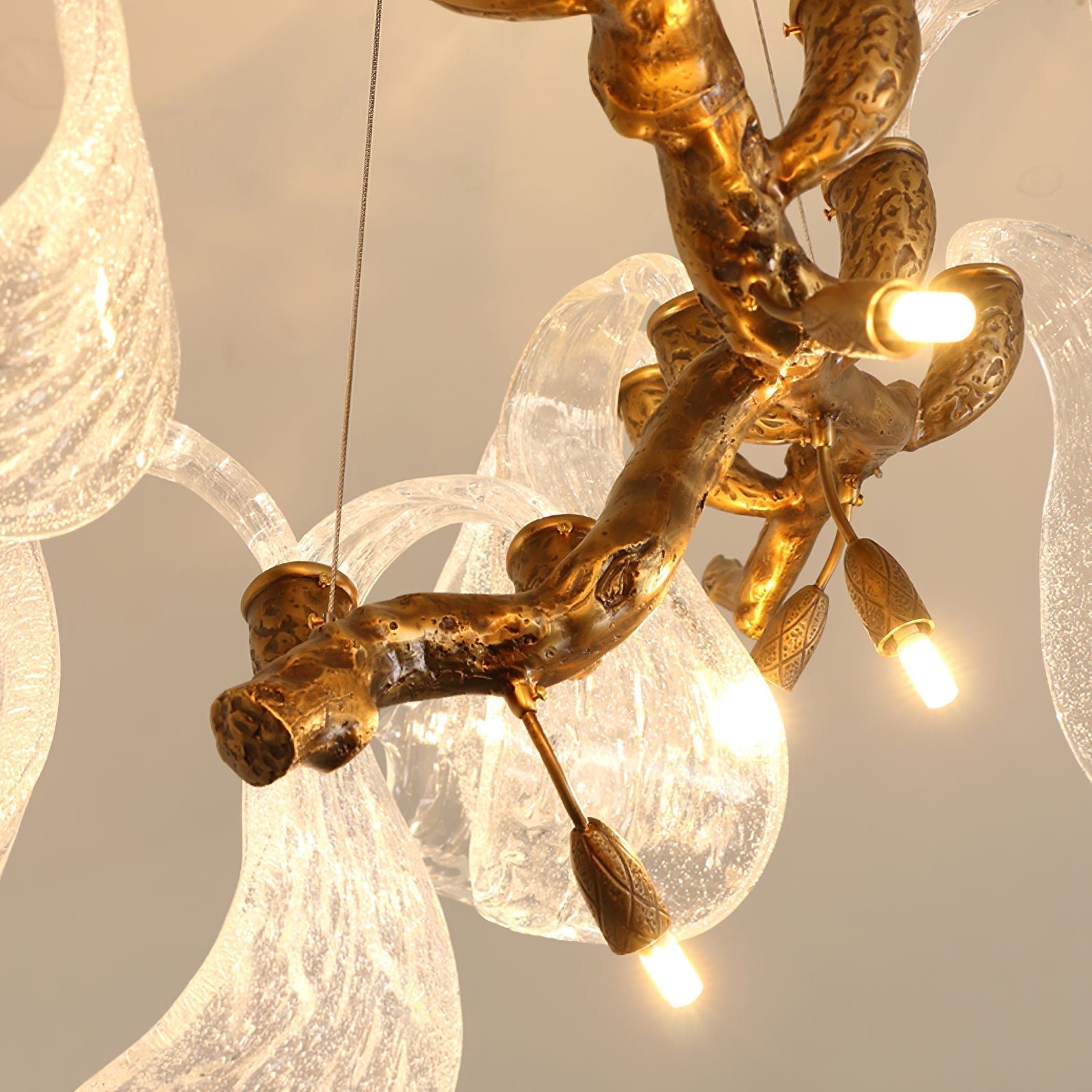 Icarus Wings Horizontal Branch Chandelier by Bling Lighting Studio