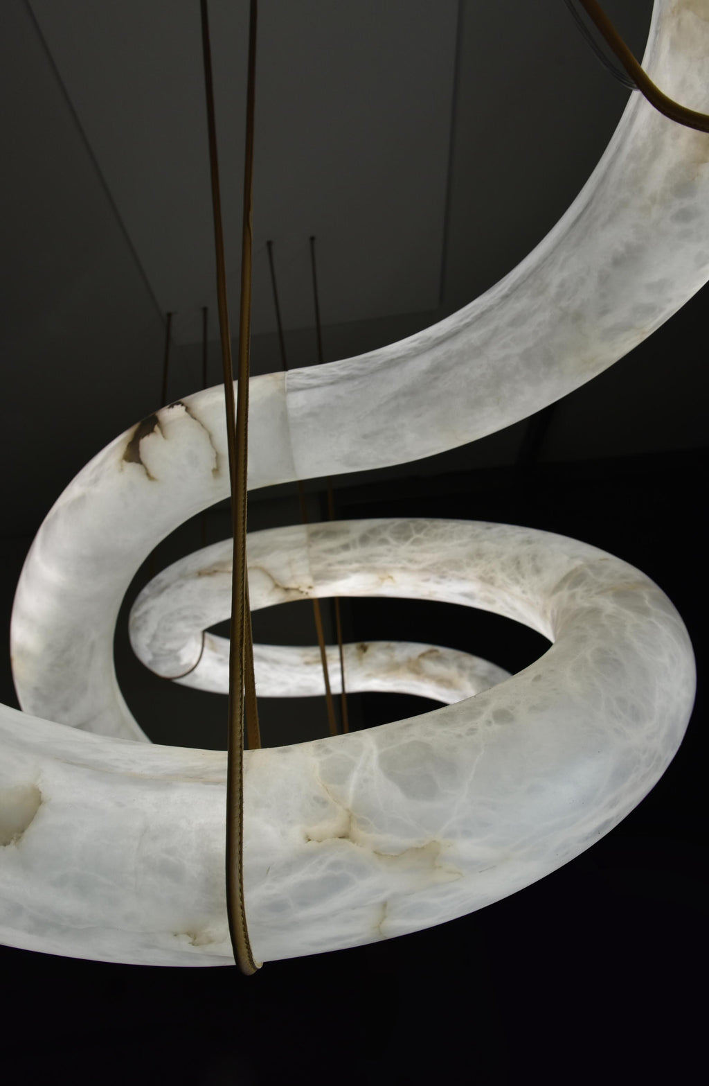 Glacera Designer Inspired Alabaster Chandelier Light For Living Room 35'' 55'' 56'' 70'' 96''W by Bling Lighting Studio