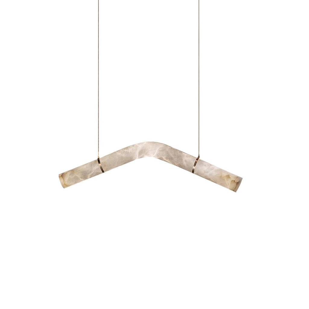 Streamlined Alabaster Pendant Lamp by Bling Lighting Studio