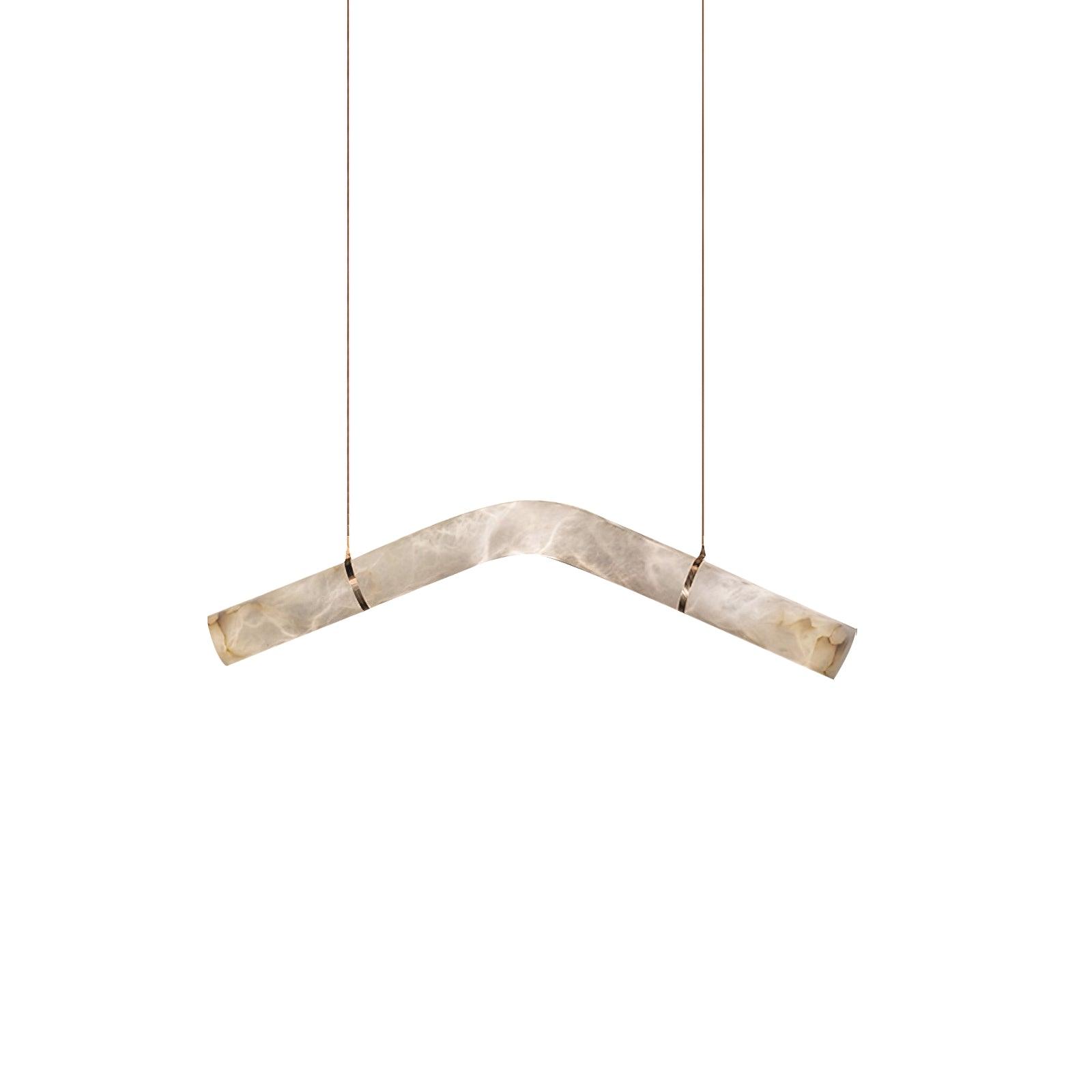 Streamlined Alabaster Pendant Lamp by Bling Lighting Studio