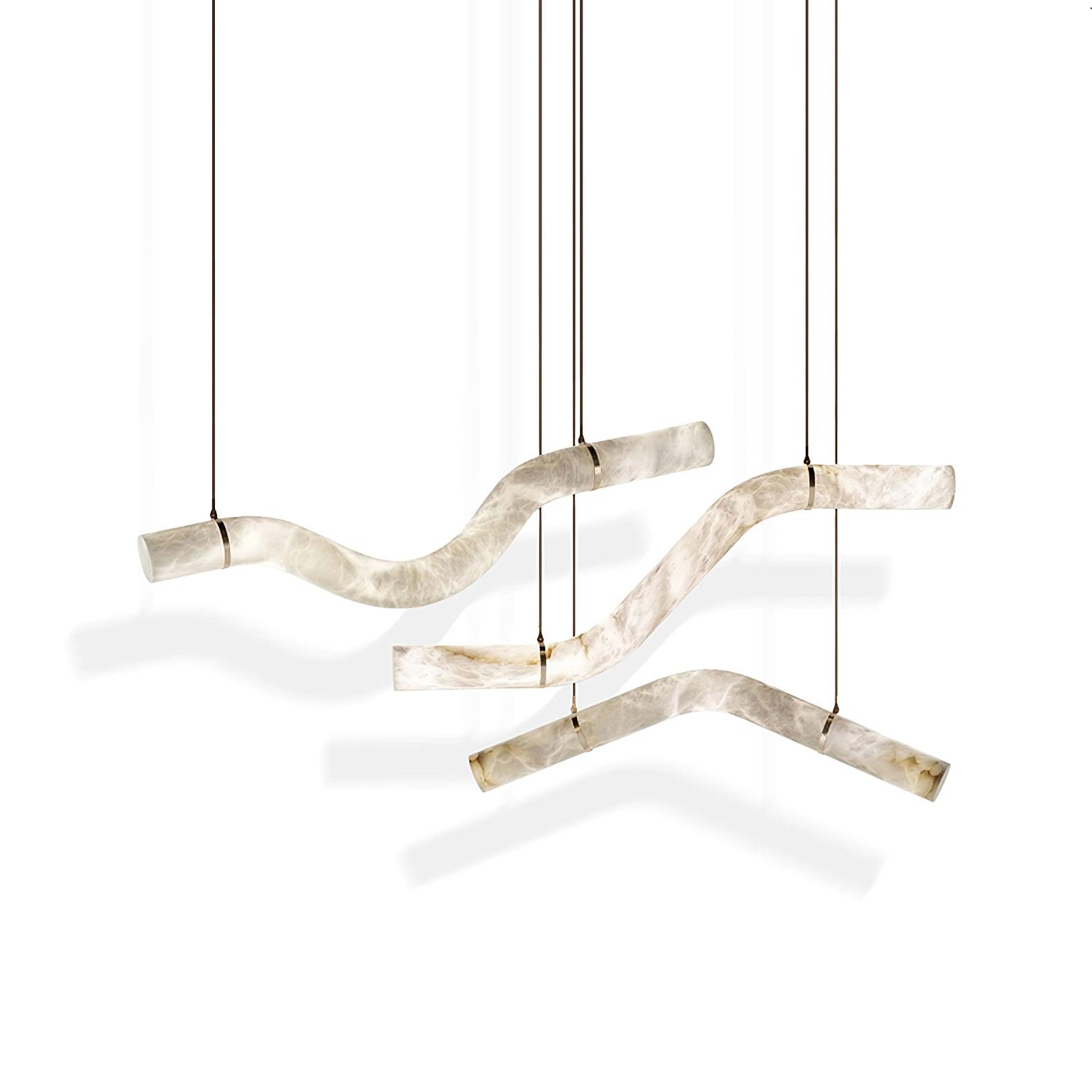 Streamlined Alabaster Pendant Lamp by Bling Lighting Studio