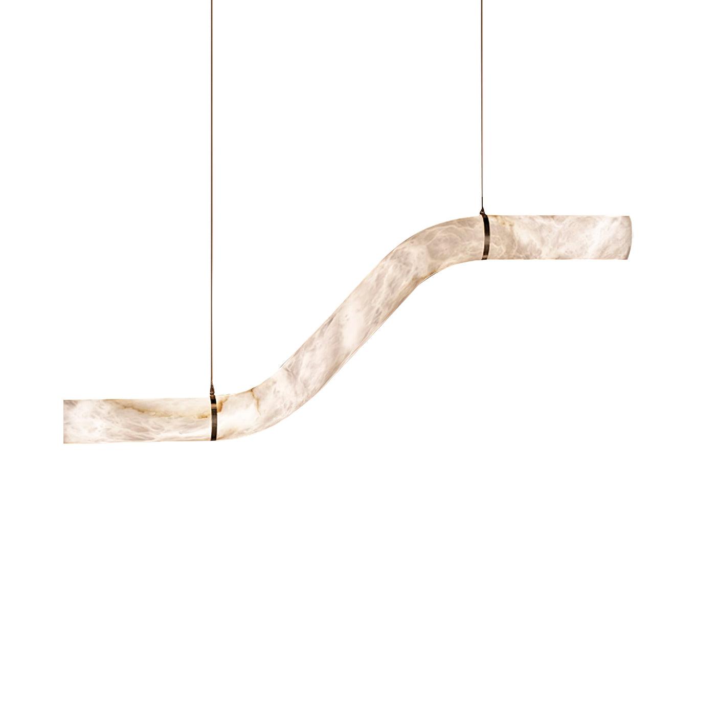 Streamlined Alabaster Pendant Lamp by Bling Lighting Studio