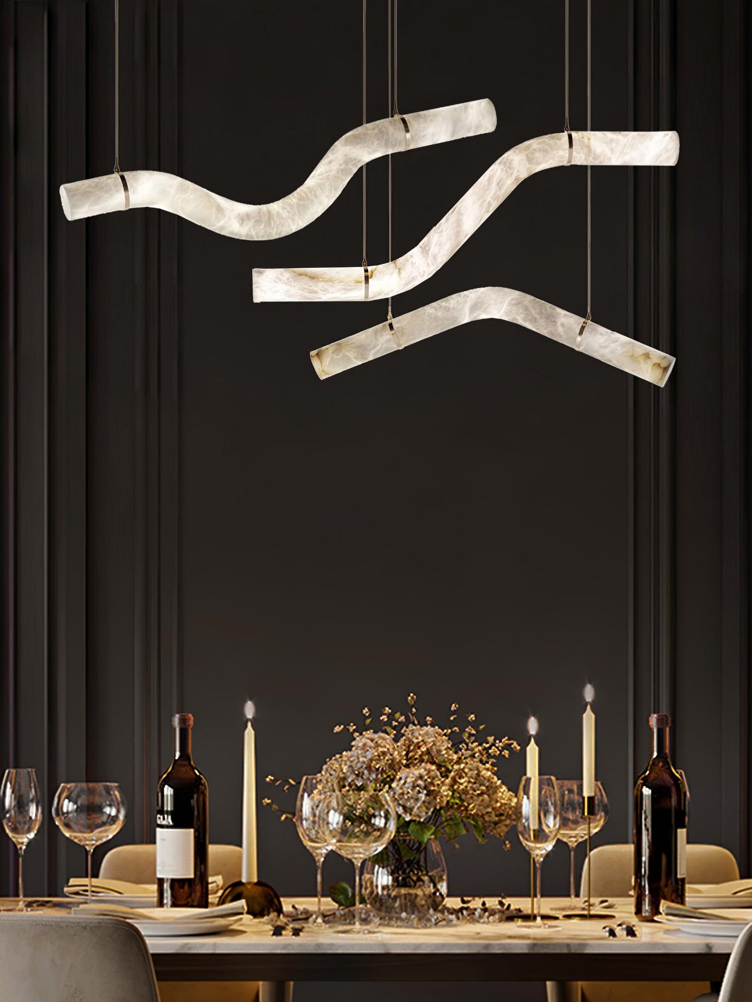 Infinity Alabaster Pendant Lamp by Bling Lighting Studio