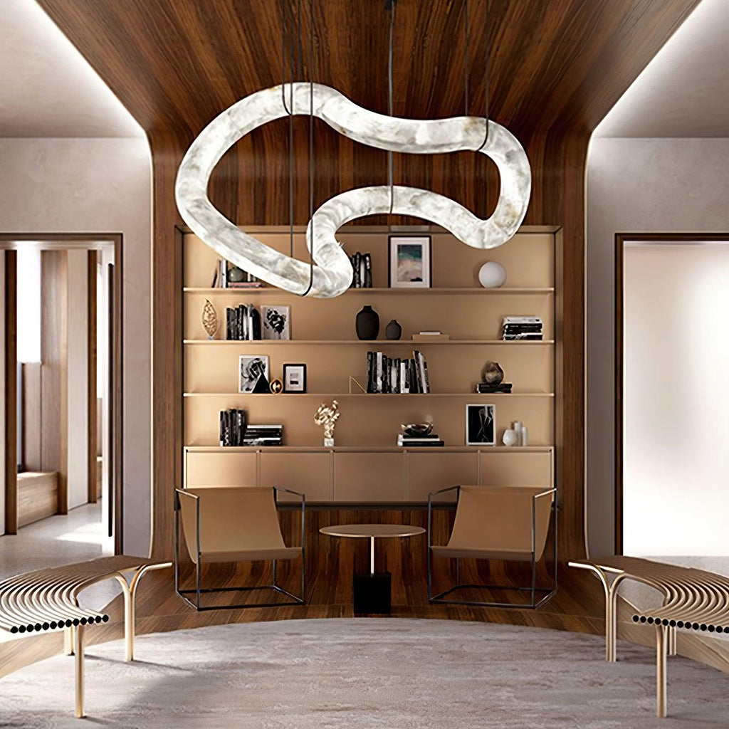 Infinity Alabaster Pendant Lamp by Bling Lighting Studio