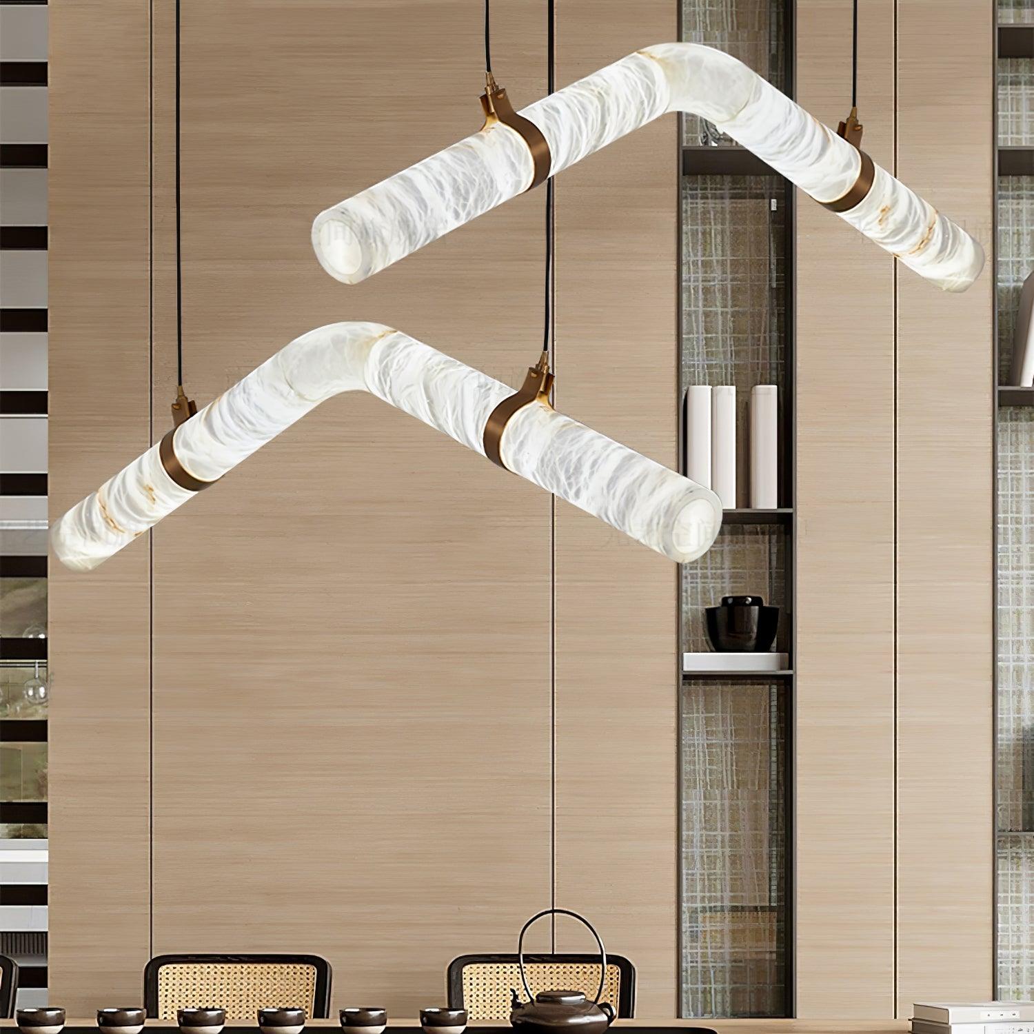 Infinity Alabaster Pendant Lamp by Bling Lighting Studio