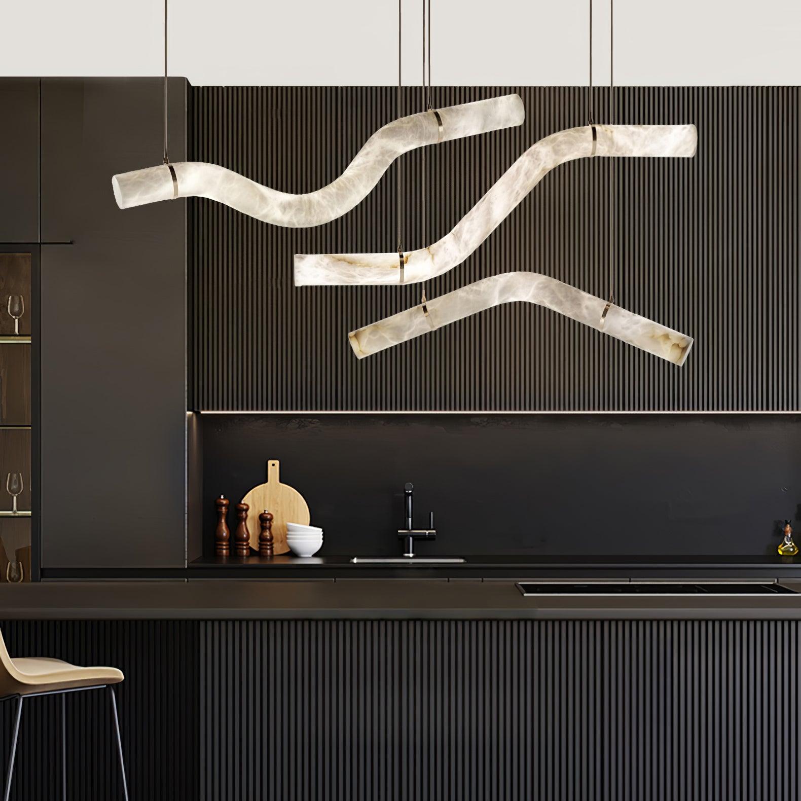 Infinity Alabaster Pendant Lamp by Bling Lighting Studio