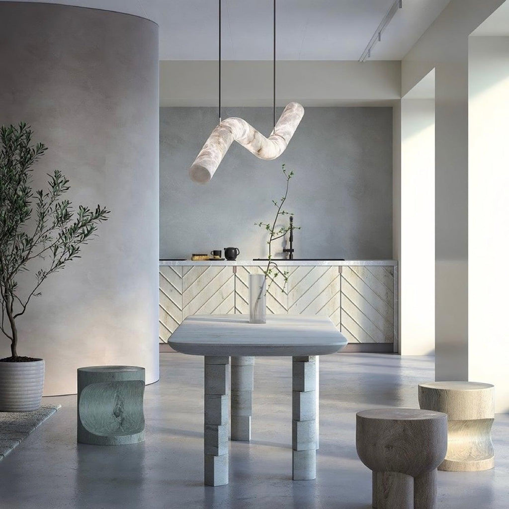 Infinity Alabaster Pendant Lamp by Bling Lighting Studio