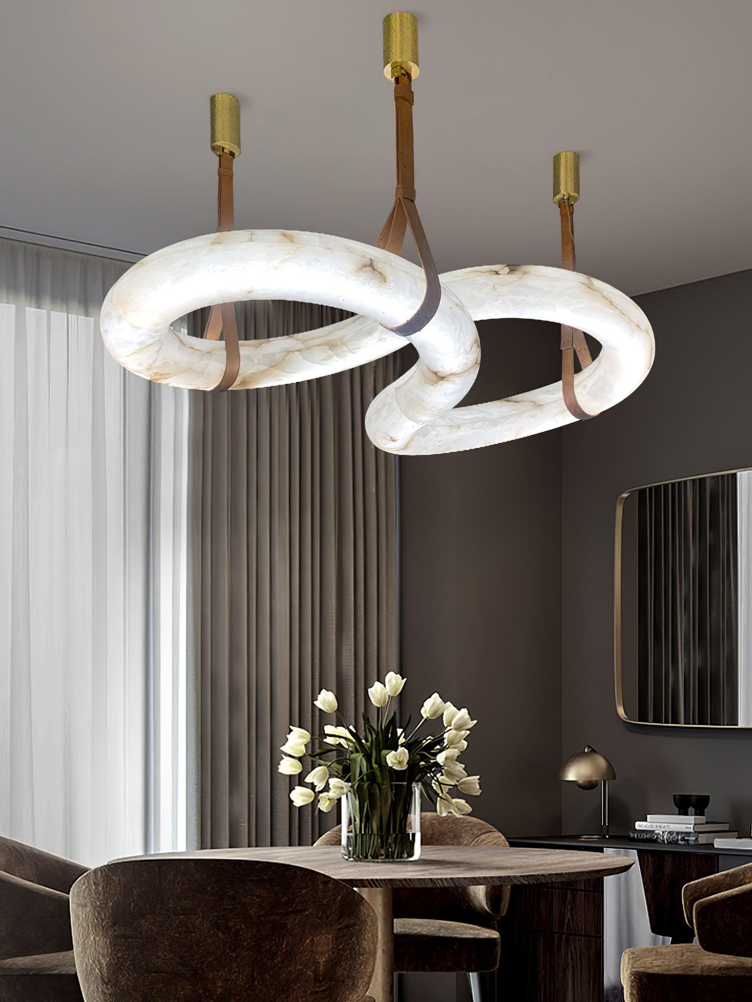 Infinity Alabaster Pendant Lamp by Bling Lighting Studio