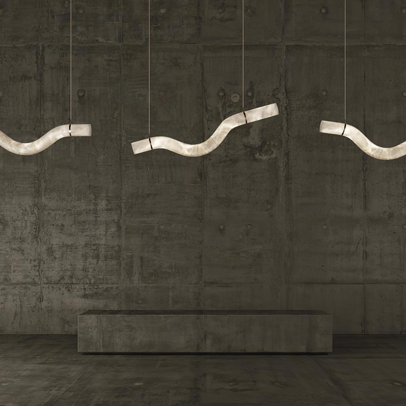 Infinity Alabaster Pendant Lamp by Bling Lighting Studio