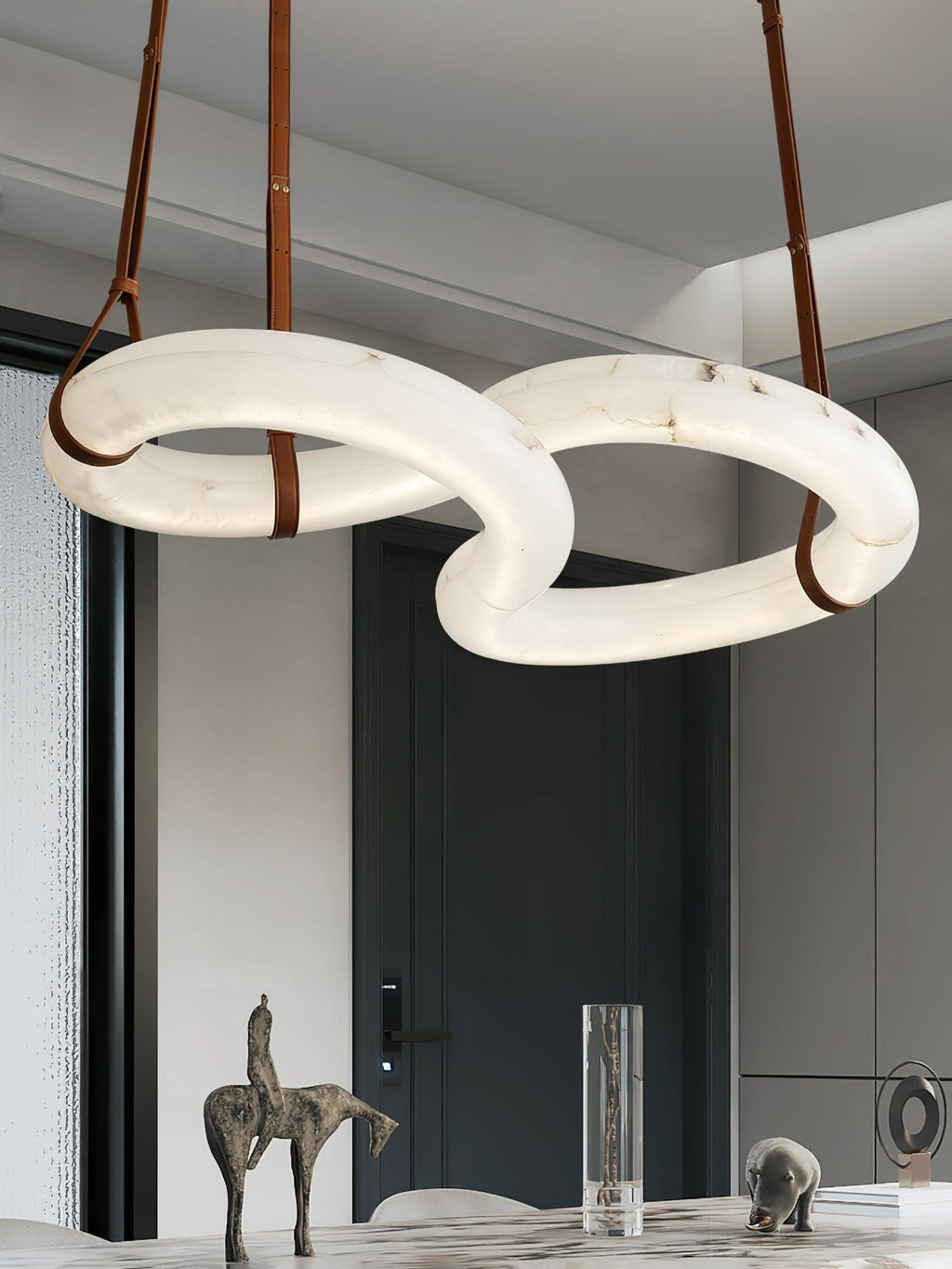 Infinity Alabaster Pendant Lamp by Bling Lighting Studio