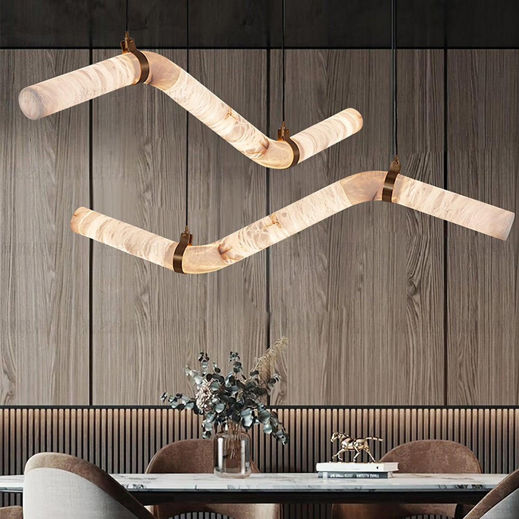 Infinity Alabaster Pendant Lamp by Bling Lighting Studio