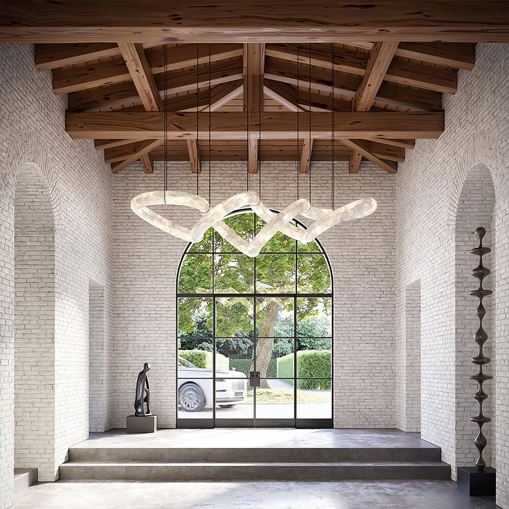 Infinity Alabaster Pendant Lamp by Bling Lighting Studio