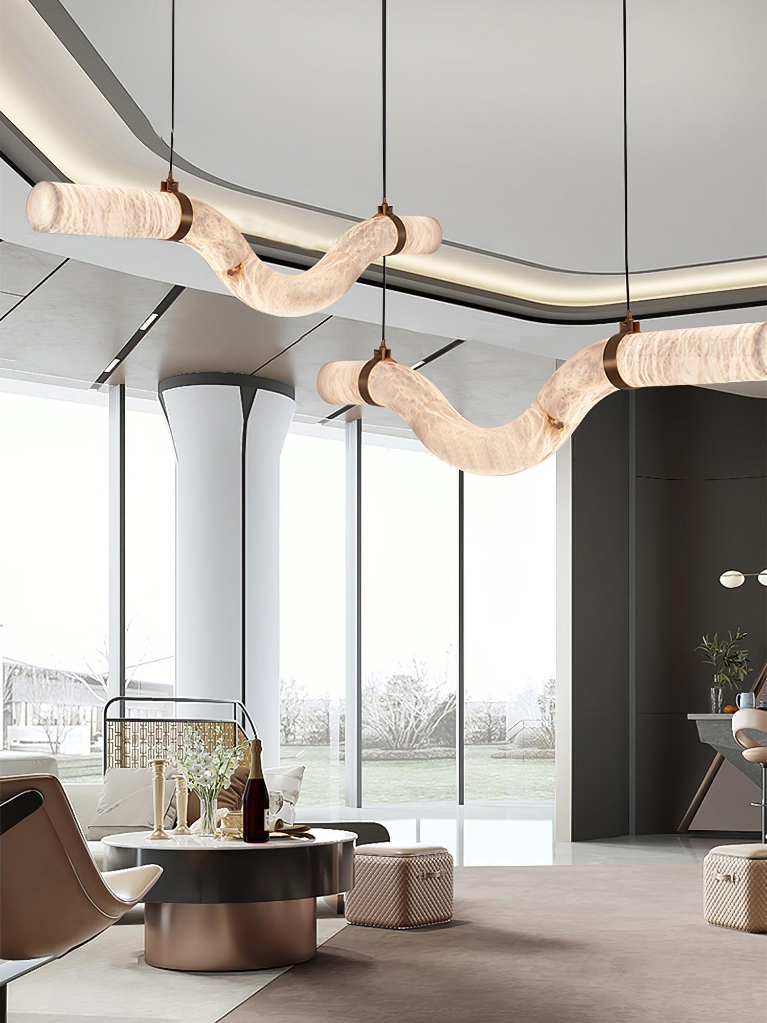 Infinity Alabaster Pendant Lamp by Bling Lighting Studio