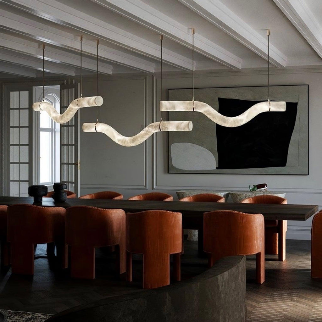 Infinity Alabaster Pendant Lamp by Bling Lighting Studio