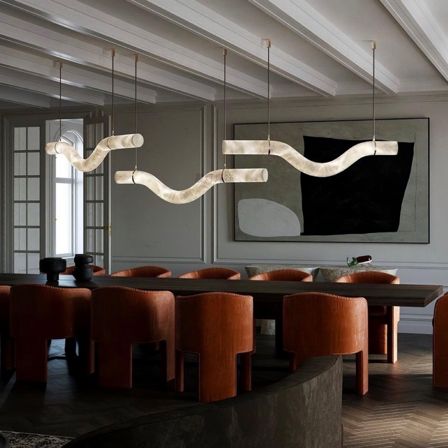 Infinity Alabaster Pendant Lamp by Bling Lighting Studio