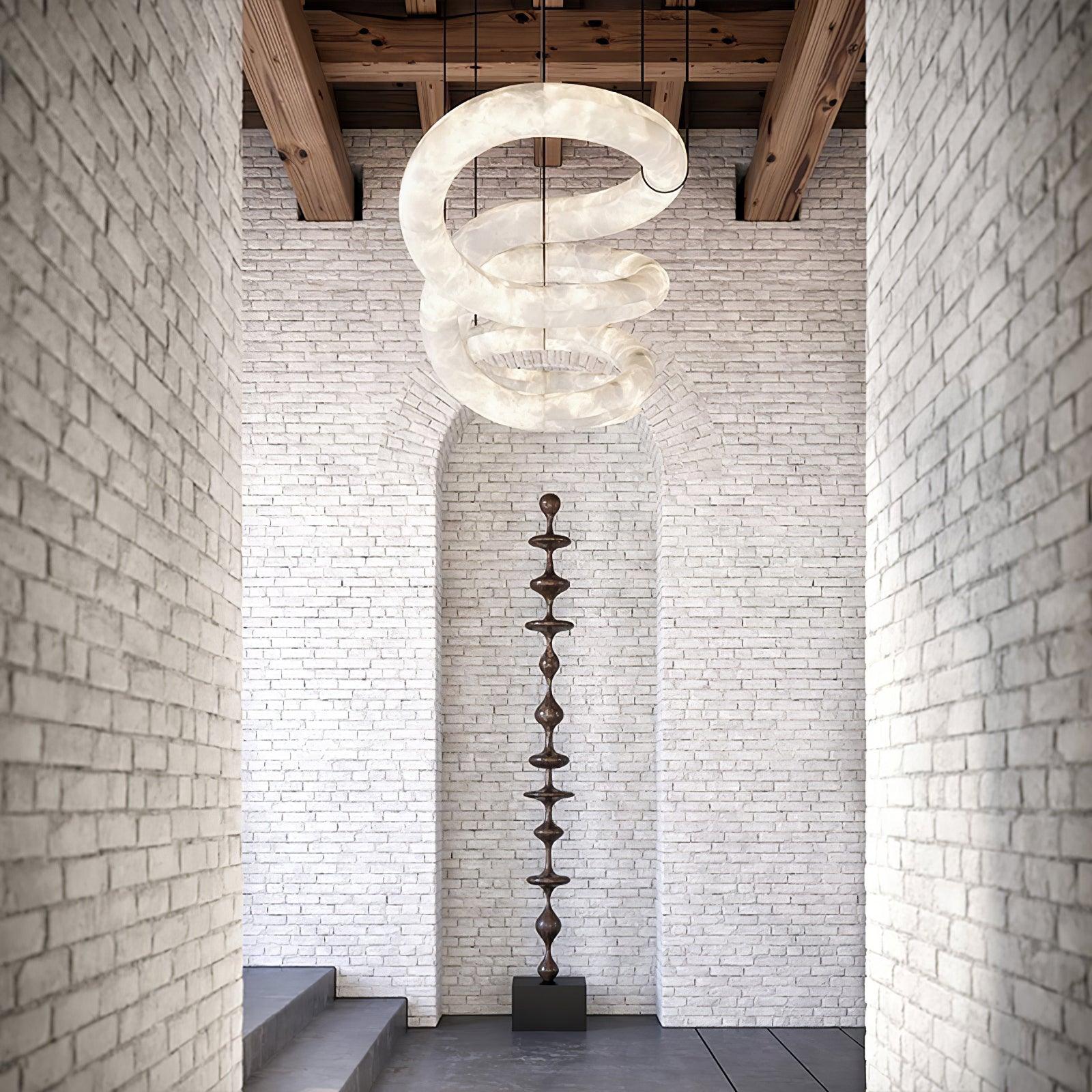 Infinity Alabaster Pendant Lamp by Bling Lighting Studio