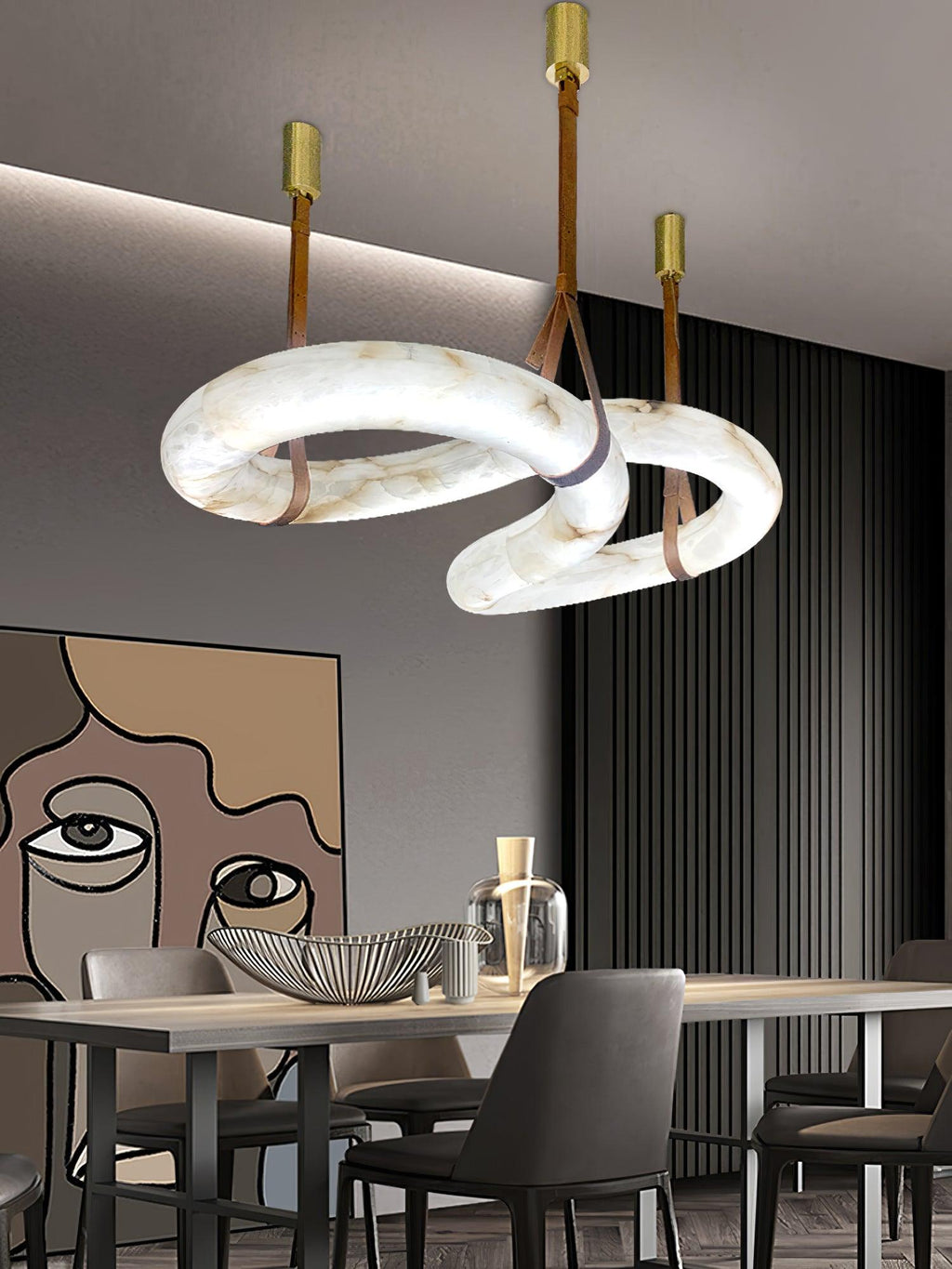 Infinity Alabaster Linear Pendant Light product image