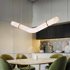 Streamlined Alabaster Pendant Lamp by Bling Lighting Studio