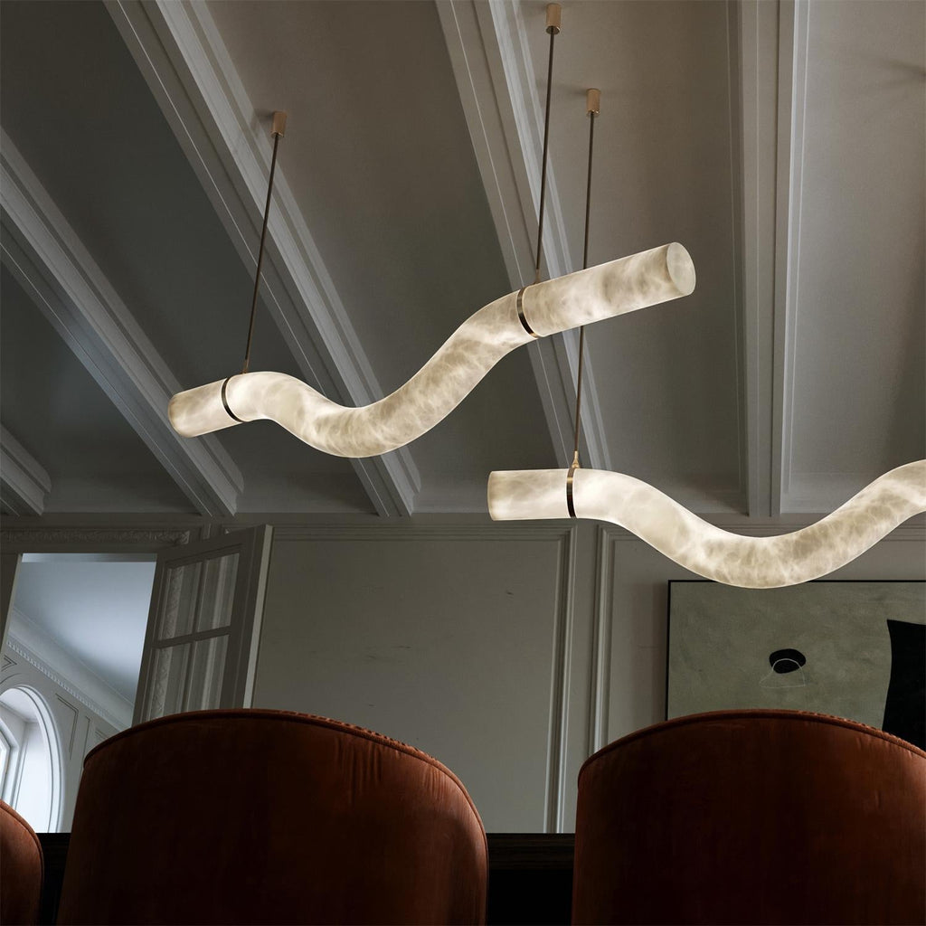 Infinity Alabaster Pendant Lamp by Bling Lighting Studio