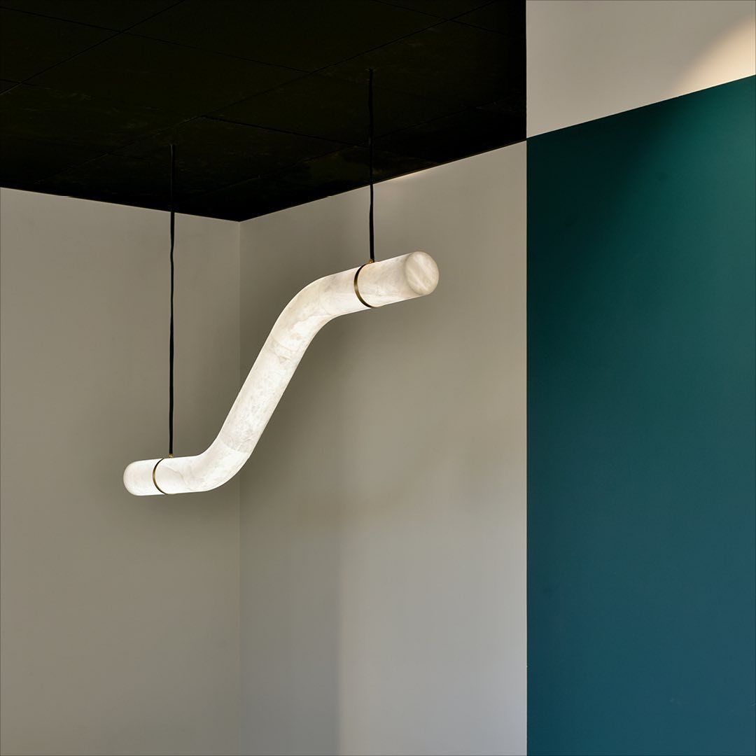 Infinity Alabaster Pendant Lamp by Bling Lighting Studio
