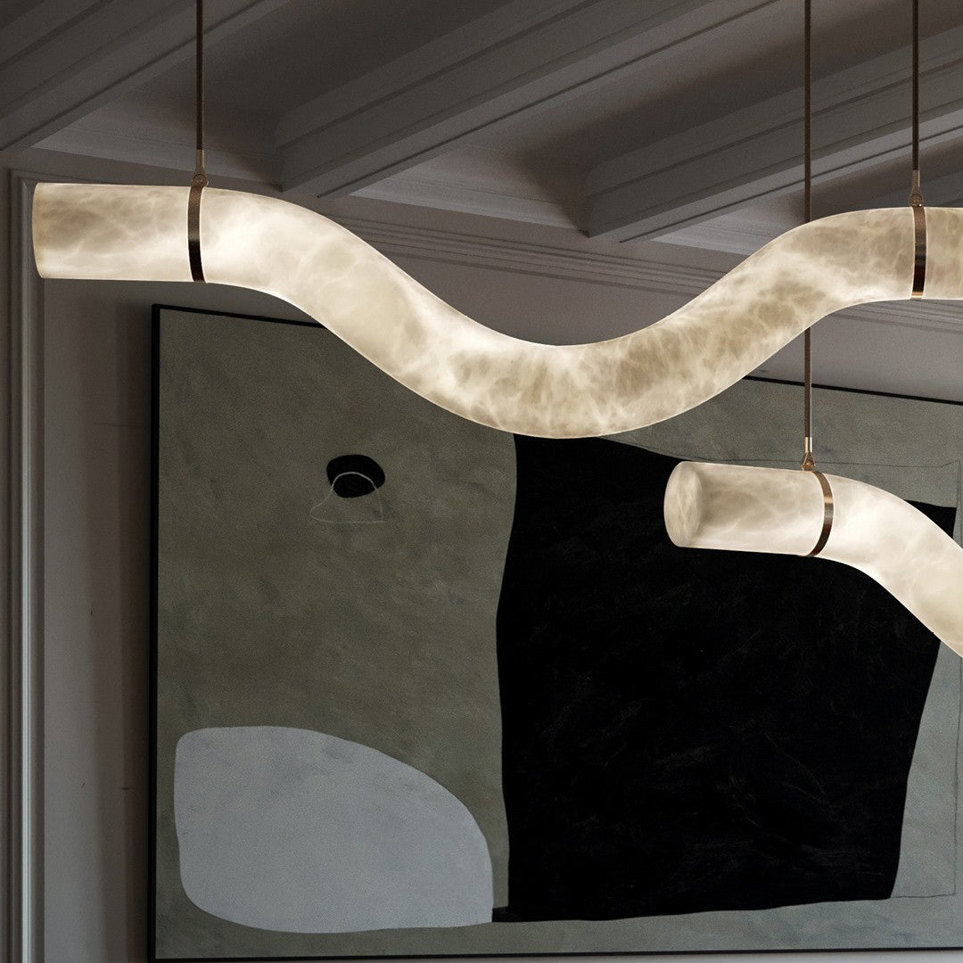 Infinity Alabaster Pendant Lamp by Bling Lighting Studio