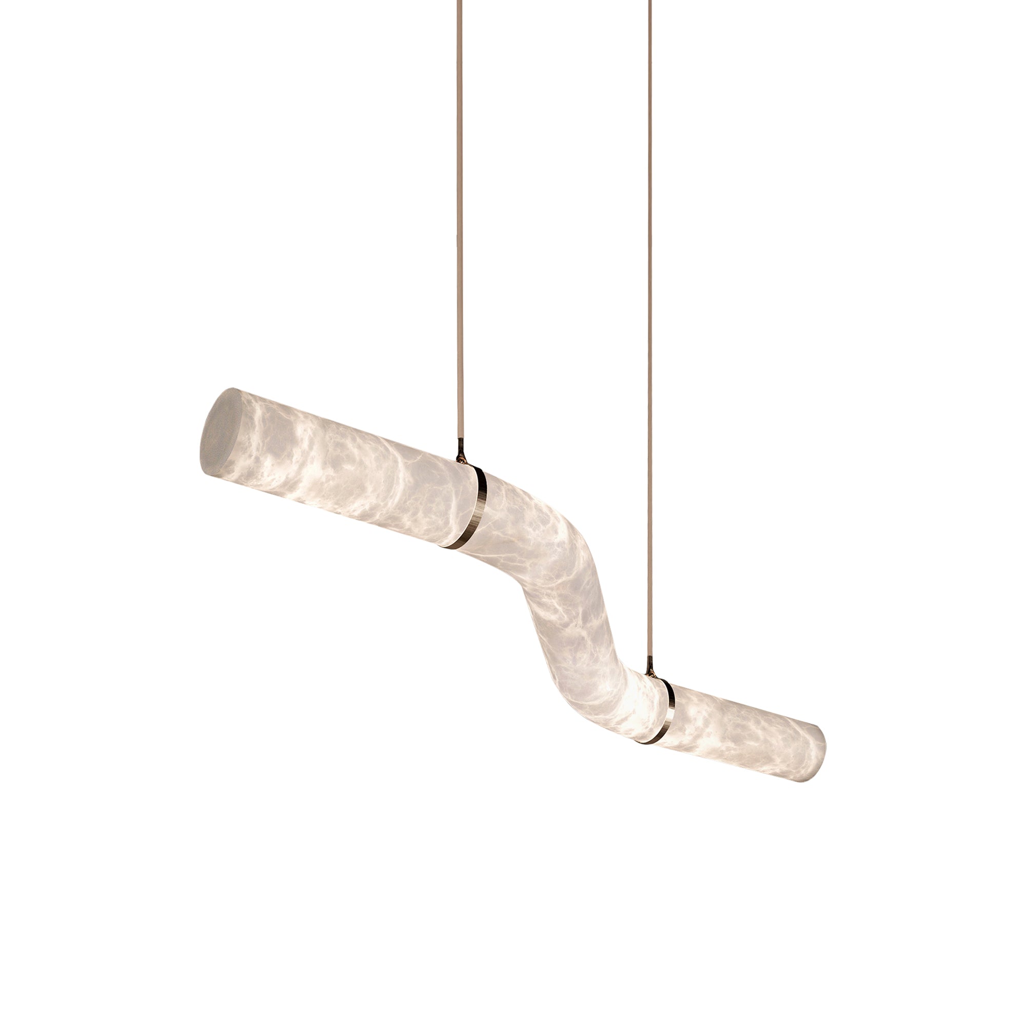 Streamlined Alabaster Pendant Lamp by Bling Lighting Studio