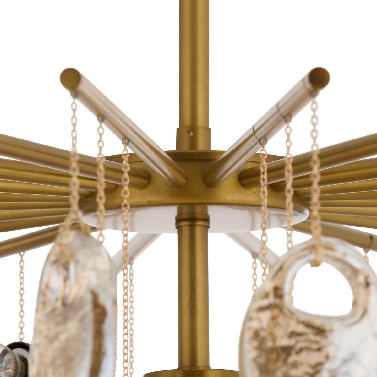 Modern Cascading Amber Glass Drop Chandelier product image
