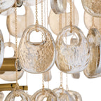 Modern Cascading Amber Glass Drop Chandelier product image