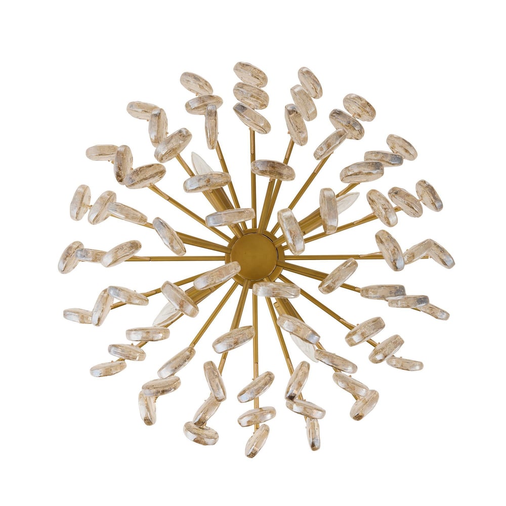 Modern Cascading Amber Glass Drop Chandelier product image