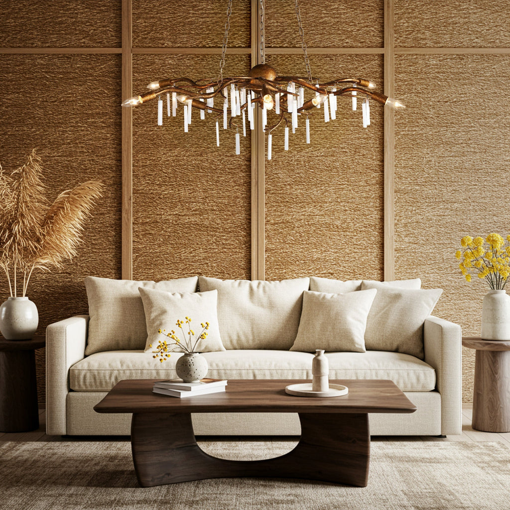 Jada Selenite Branch Chandelier 9 Light