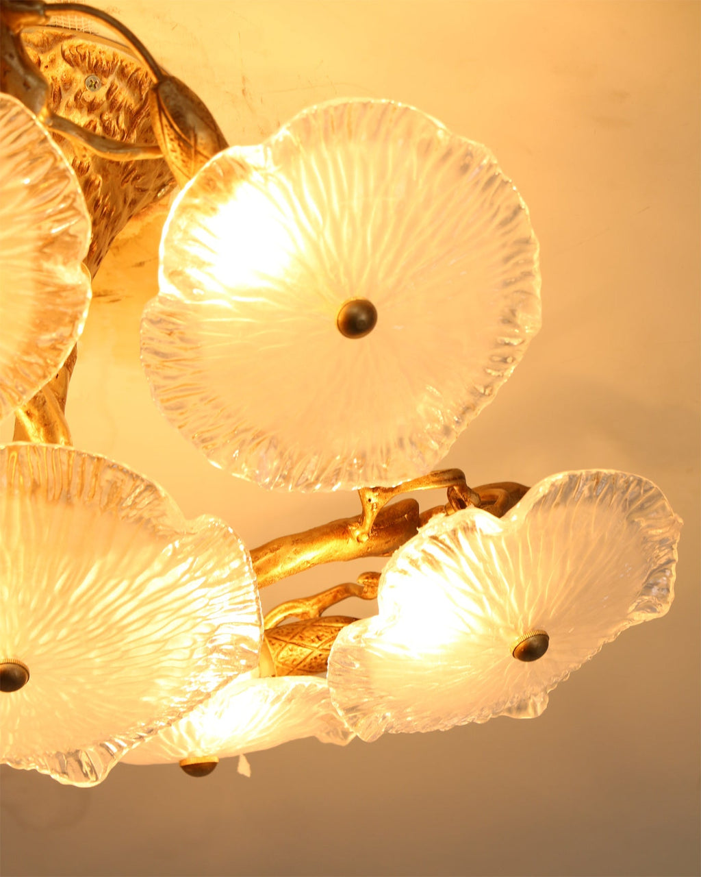 Kamal Branch Brass Crystal Flushmount by Bling Lighting Studio
