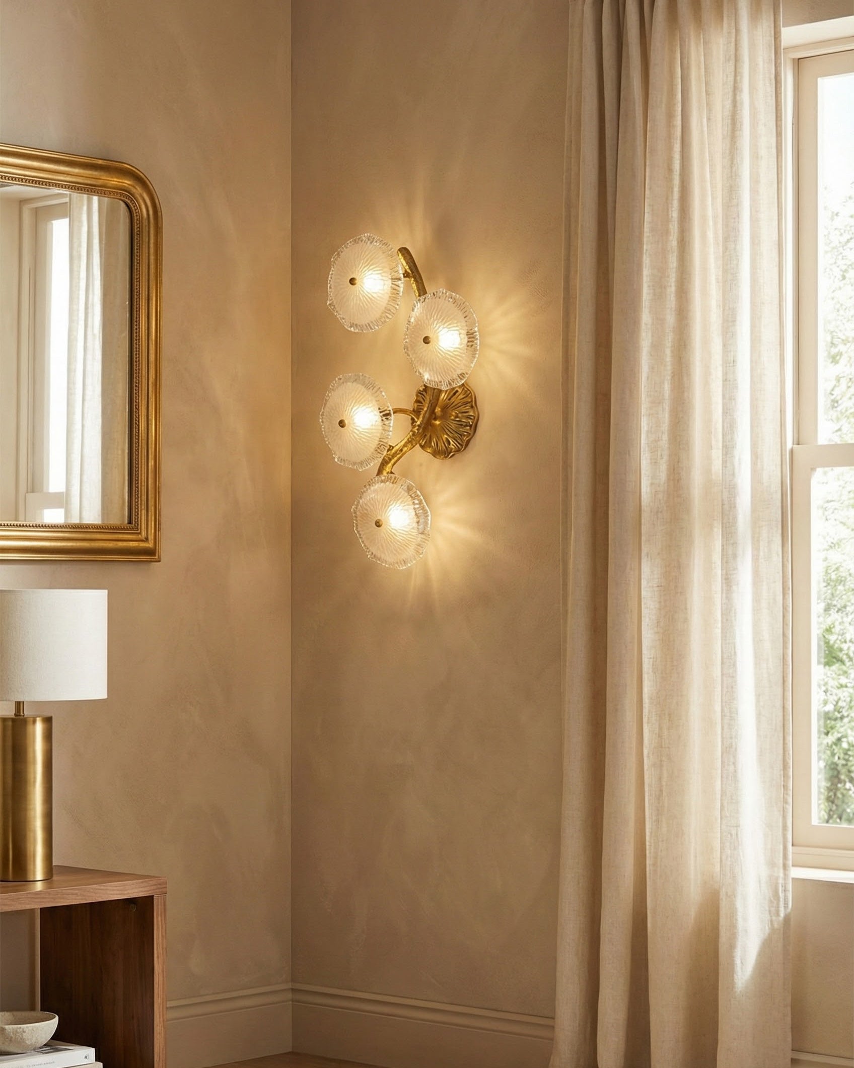 Kamal Branch Flower Wall Lamp by Bling Lighting Studio