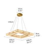 Square/Rectangle Large Alabaster Chandelier, 20" 24" 32" 40" 58" 60" 71" 79" Dia