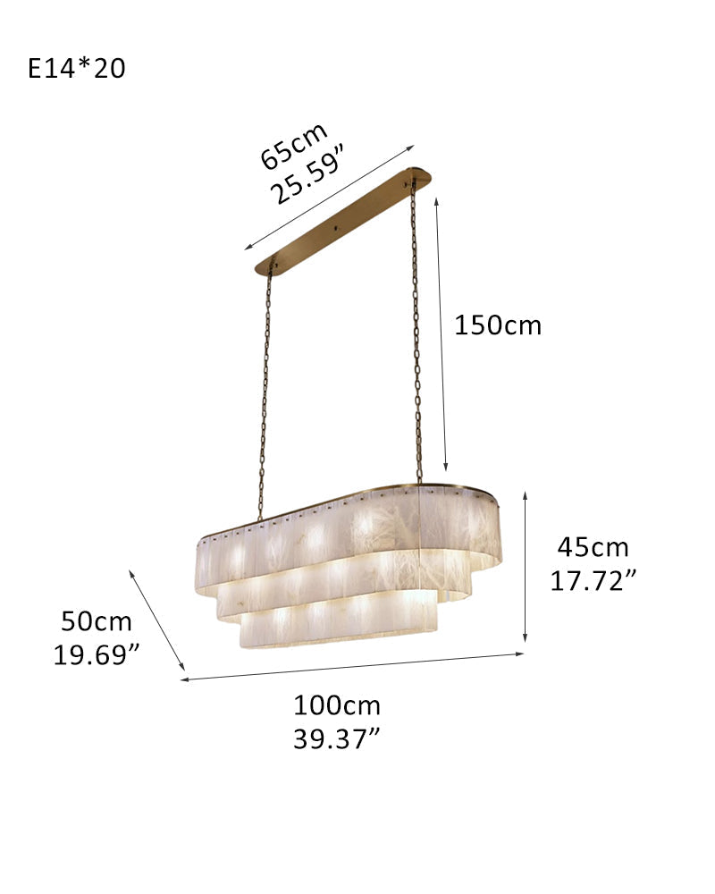 Stairwell Luxury Modern LED High Ceiling Large Alabaster Chandelier by Bling Lighting Studio
