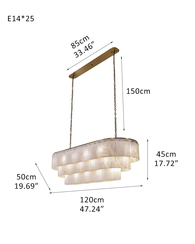 Stairwell Luxury Modern LED High Ceiling Large Alabaster Chandelier by Bling Lighting Studio