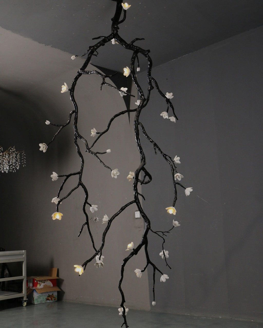 Large Long Branch Flower Chandelier by Bling Lighting Studio