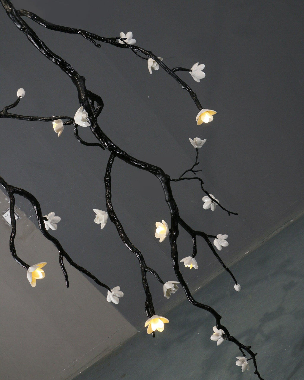 Large Long Branch Flower Chandelier by Bling Lighting Studio