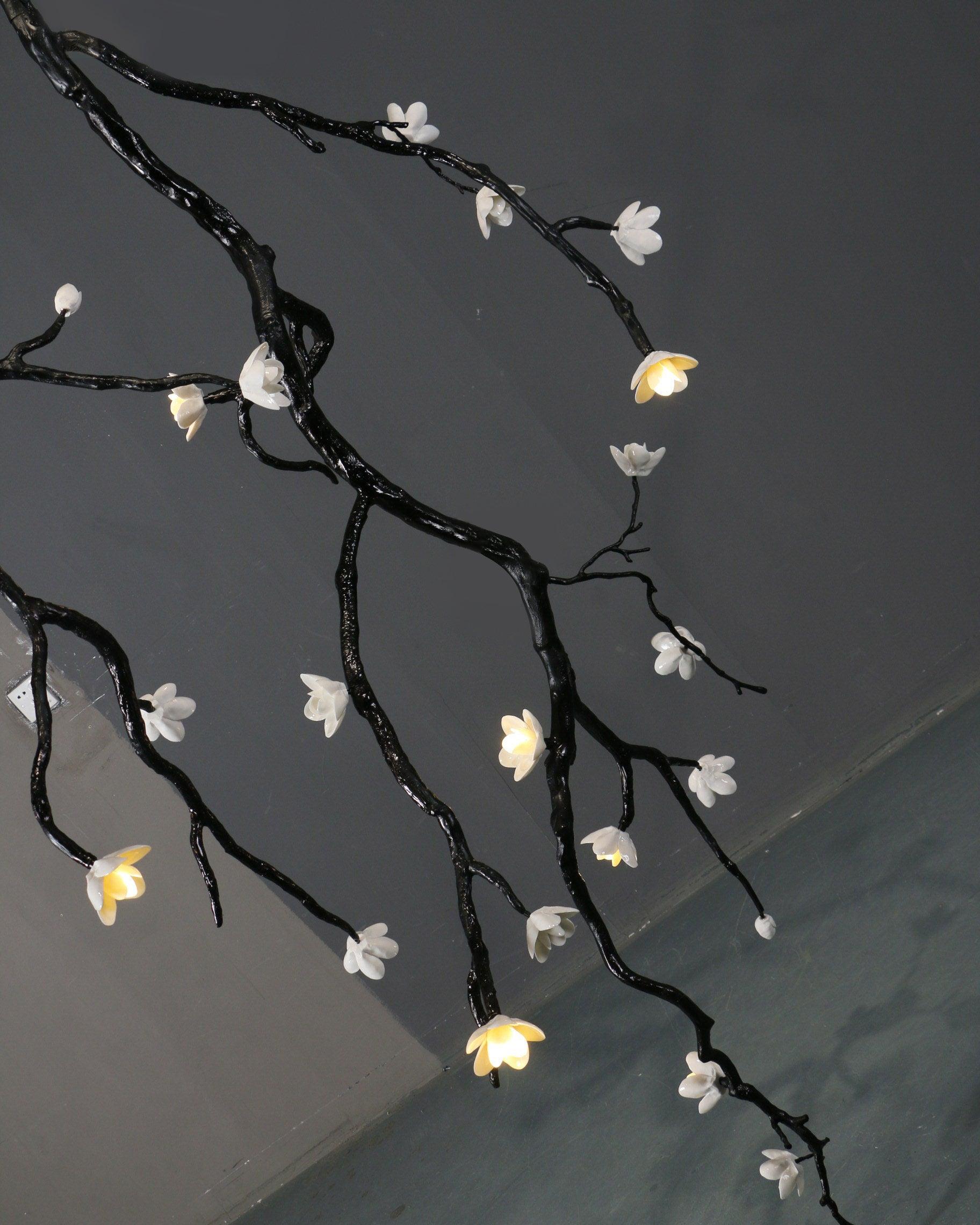 Large Long Branch Flower Chandelier by Bling Lighting Studio