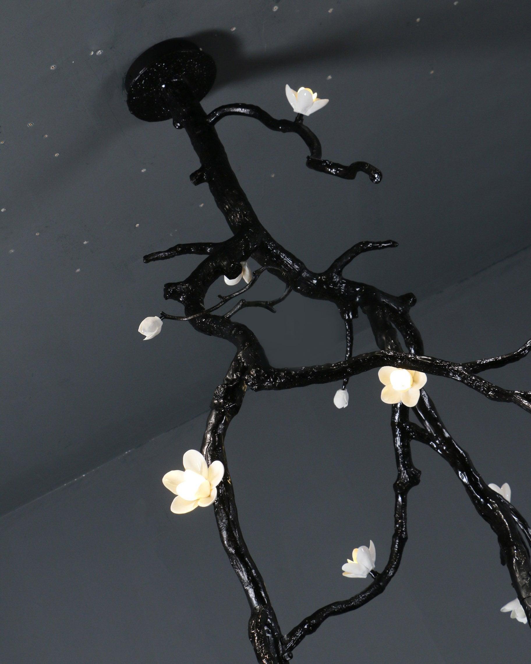 Large Long Branch Flower Chandelier by Bling Lighting Studio