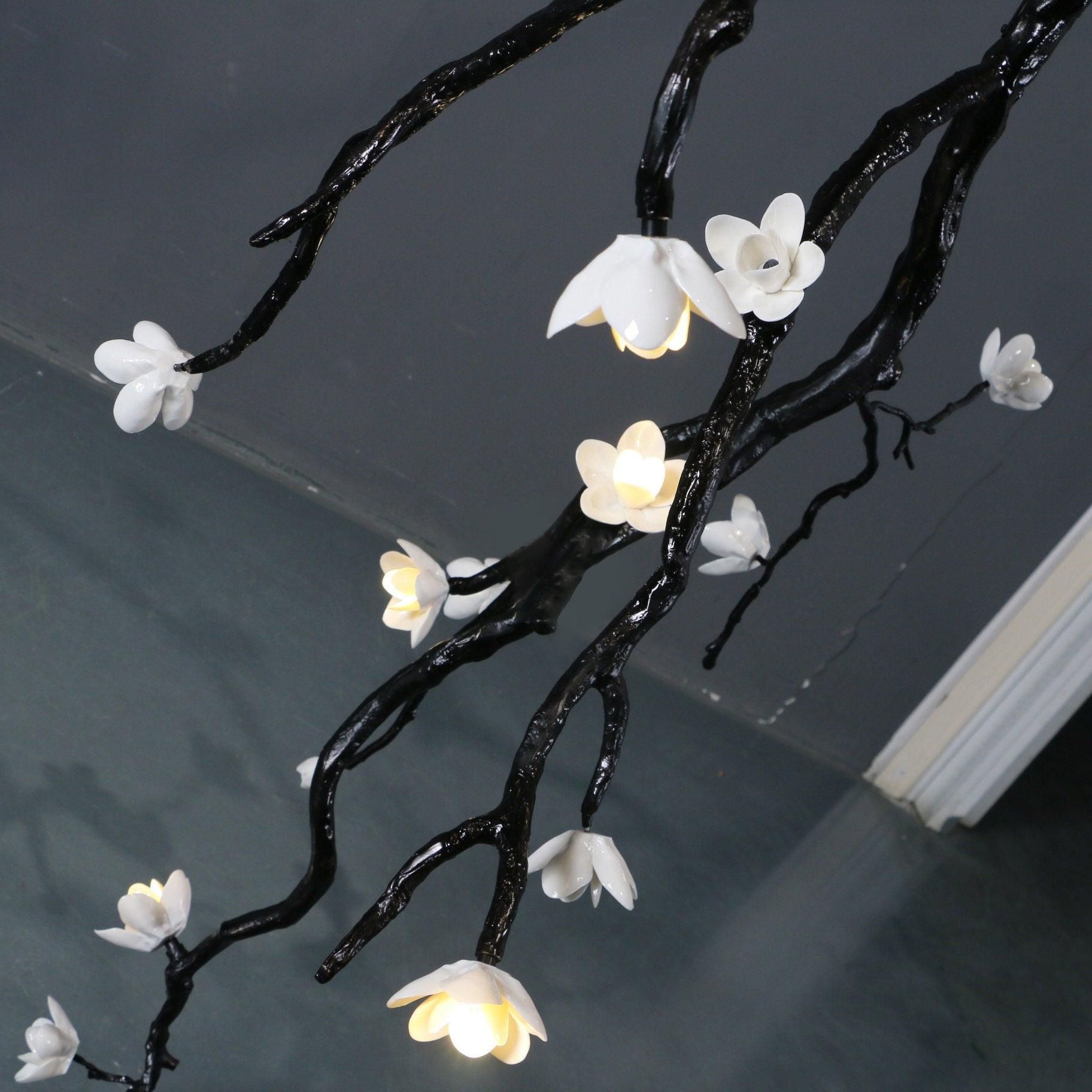 Large Long Branch Flower Chandelier by Bling Lighting Studio