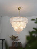 Layered Murano Glass Petal Chandelier