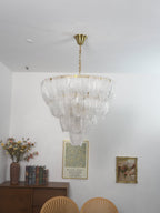 Layered Murano Glass Petal Chandelier