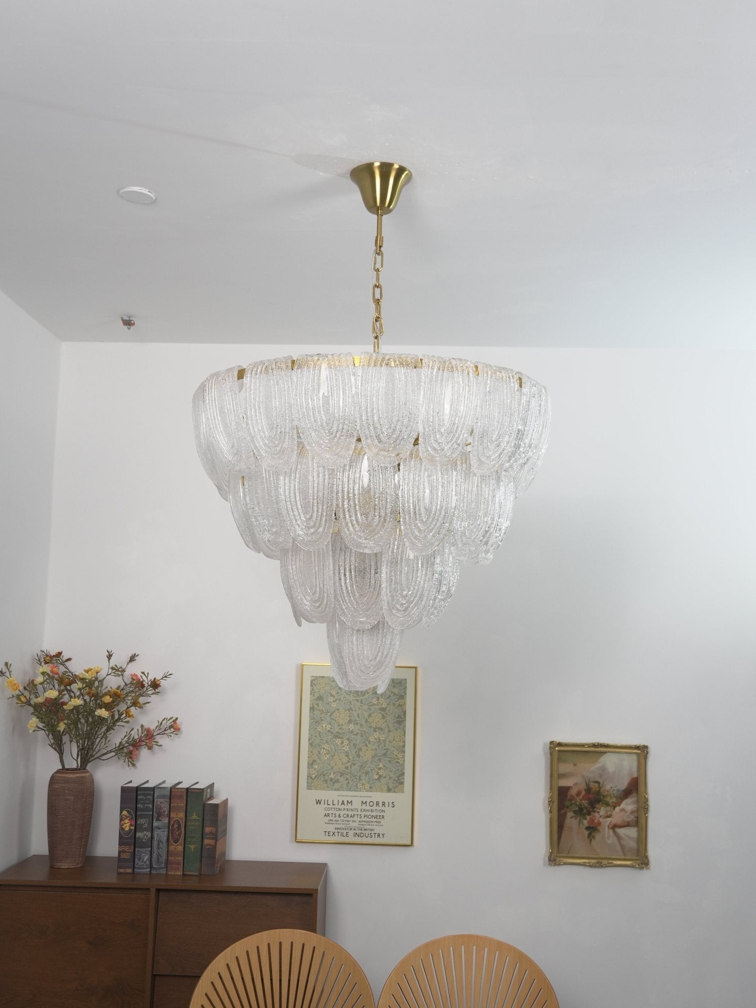 Layered Murano Glass Petal Chandelier